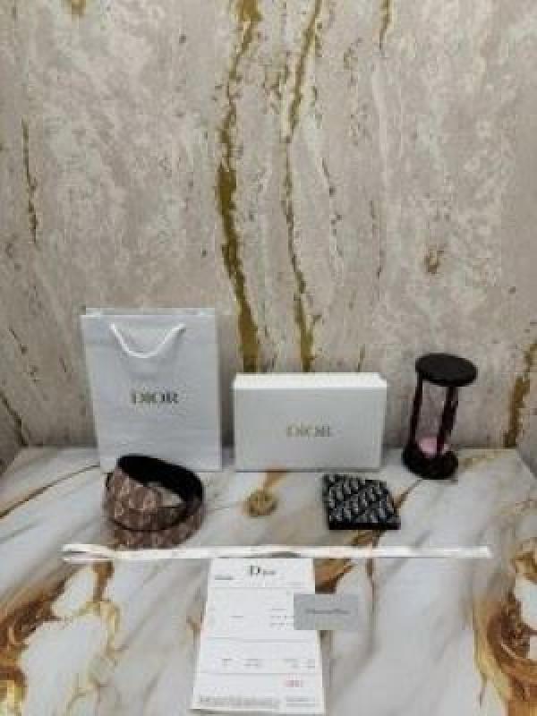 D-Inspired Wallet Belt combo With Box And Dust Bag(Apricot)