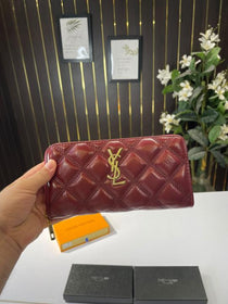 YSL-Inspired Women's Wallet With Box (Wine)