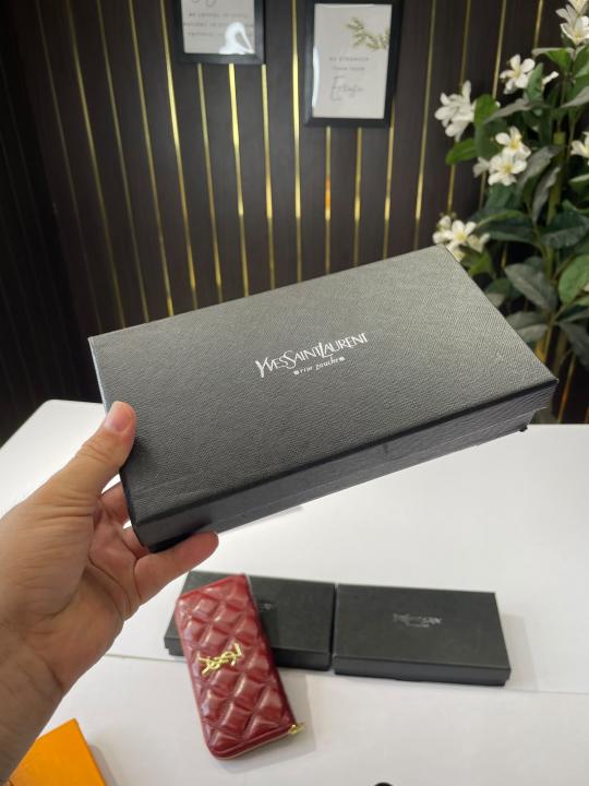 YSL-Inspired Women's Wallet With Box (Black)