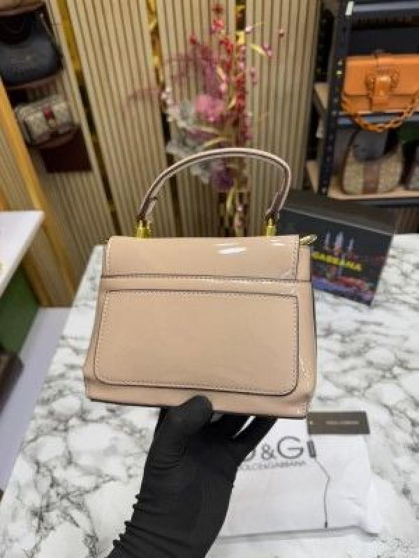 D&G Lacquered bag mini DG Logo (Cream)