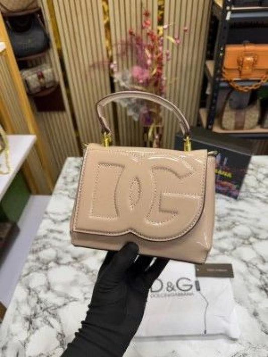 D&G Lacquered bag mini DG Logo (Cream)