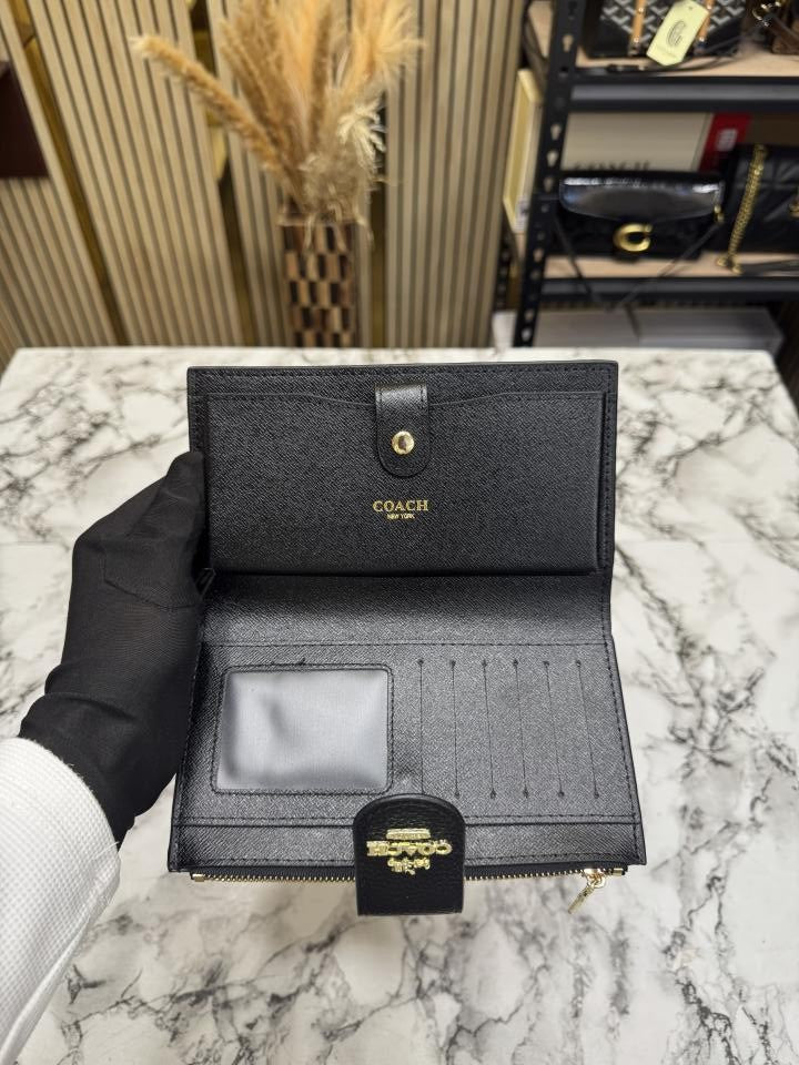 C-Inspired Premium Two Fold Wallet With Box (Black Embossed)