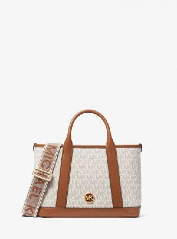 MK-inspired Luisa Small Signature Logo Satchel (Beige) Main image