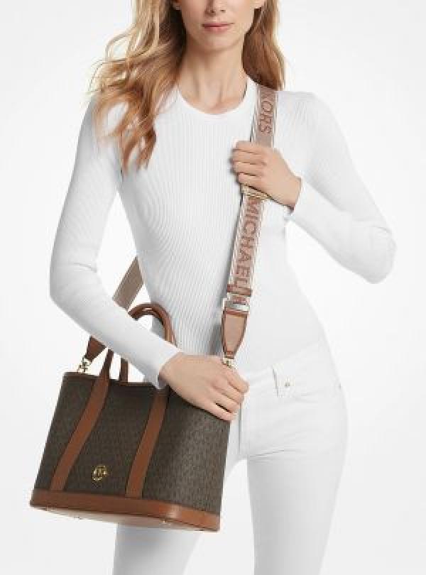 MK-Inspired Luisa Small Signature Logo Satchel