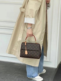 LV-Inspired Cluny Small Handbag With Box