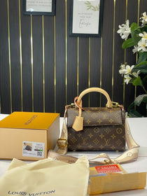 LV-Inspired Cluny Small Handbag With Box