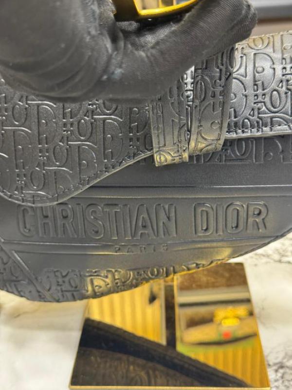 D-Inspired Saddle Embossed With Box And Dust Bag Premium Quality (Black)