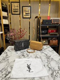 YSL-Inspired Le Hobo Shoulder Bag With Box And Dust Bag (Apricot)