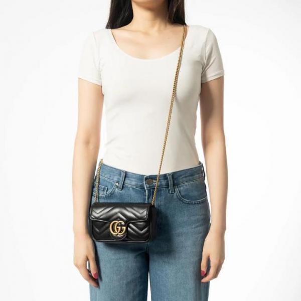 G-Inspired Marmont Super Mini 16cm With Box (Black)