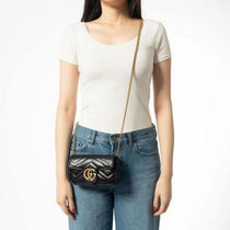 G-Inspired Marmont Super Mini 16cm With Box (Black)