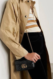 G-Inspired Marmont Super Mini 16cm With Box (Black)