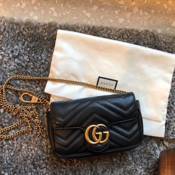 G-Inspired Marmont Super Mini 16cm With Box (Black)