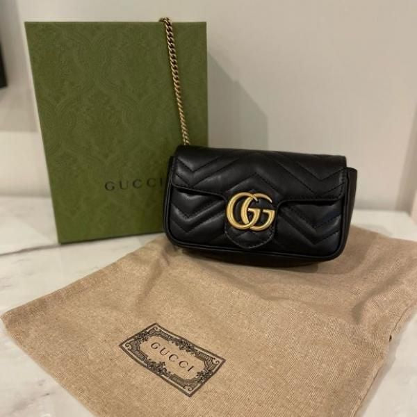 G-Inspired Marmont Super Mini 16cm With Box (Black)