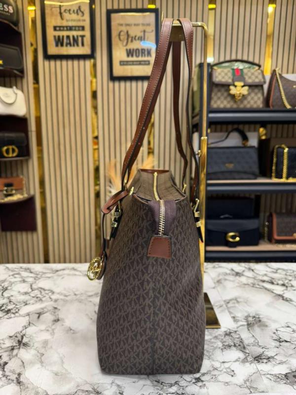 MK-Inspired Jet Set Zip Logo Large Tote Bag With Dust Bag