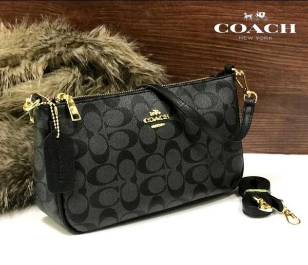 C-Inspired Nolita Signature Canvas Shoulder Bag With Box And Dust Bag (Black)