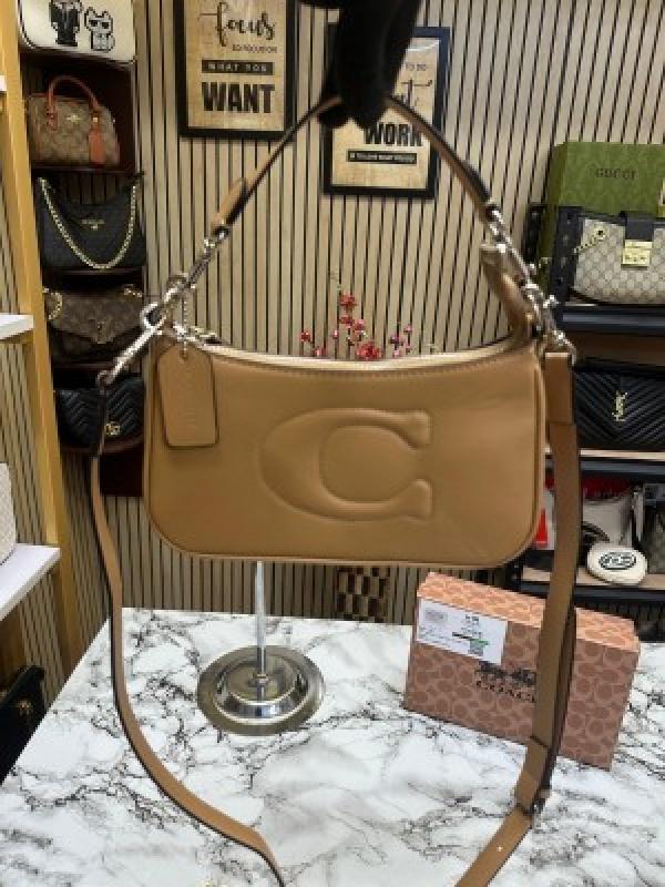 C-Inspired Teri Shoulder Bag With Box And Dust Bag (Khakhi)