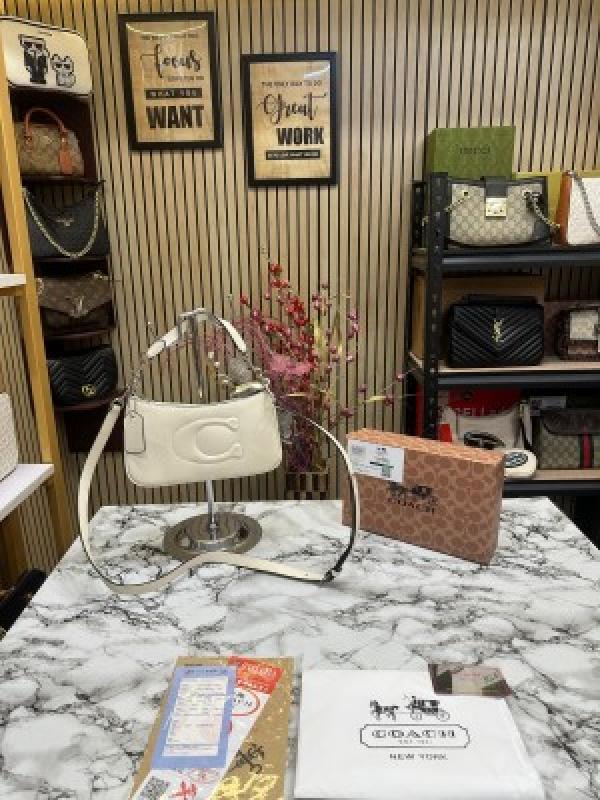 C-Inspired Teri Shoulder Bag With Box And Dust Bag (White)