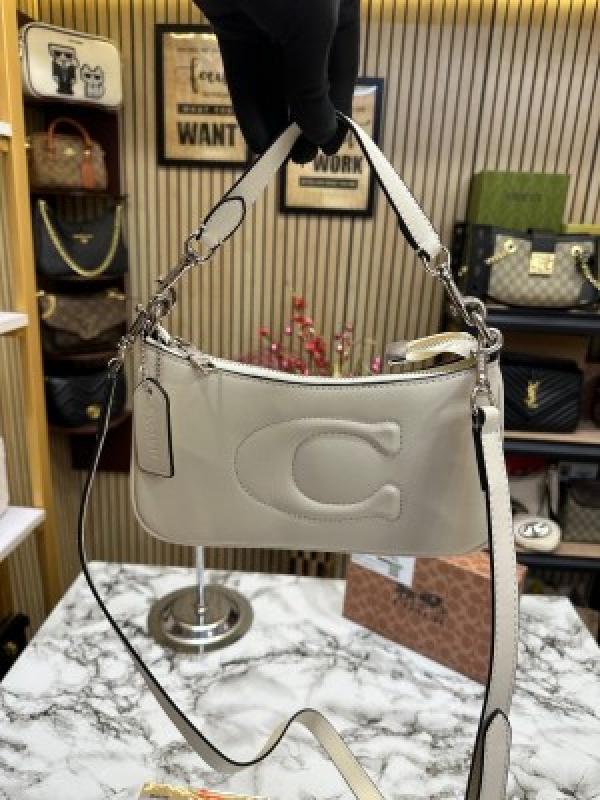 C-Inspired Teri Shoulder Bag With Box And Dust Bag (White)