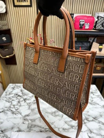 VERSACE INSPIRED LA VACANZA HAND BAG WITH DUST BAG (BROWN)