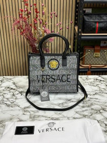 VERSACE INSPIRED LA VACANZA HAND BAG WITH DUST BAG (WHITE-BLACK)