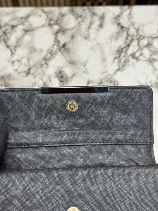 Chanel-Inspired Premium Long Wallet With Box (Black)