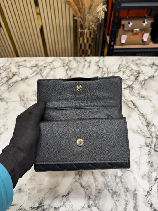 Chanel-Inspired Premium Long Wallet With Box (Black)