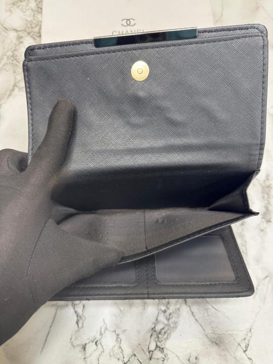 Chanel-Inspired Premium Long Wallet With Box (Black)