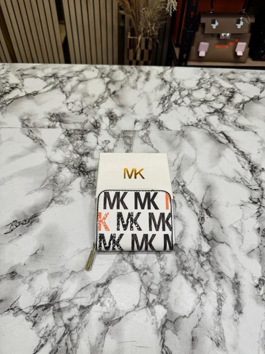 MK-Inspired Mini Premium Wallet With Box (White)