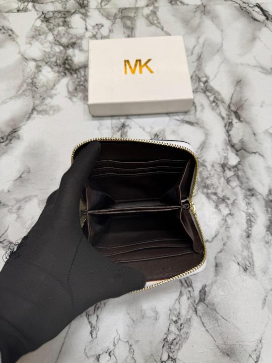 MK-Inspired Mini Premium Wallet With Box (White)