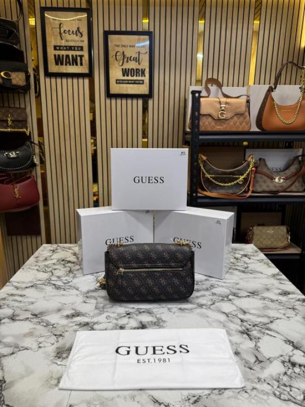 Guess-Inspired Noelle Crossbody Camera Bag With Box And Dust Bag (Brown)