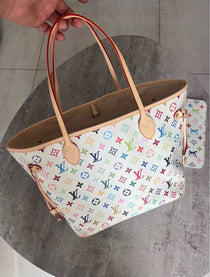 LV-Inspired Takashi Murakami Neverfull With Box (White)