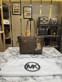 MK-Inspired Voyager Tote Bag (Coffee-Brown)
