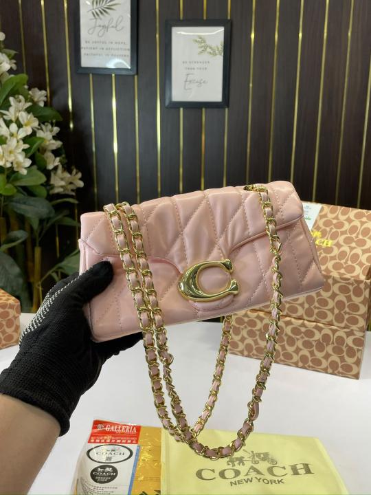 C-Inspired Tabby Quilted Pink Shoulder Bag With Box And Dust Bag