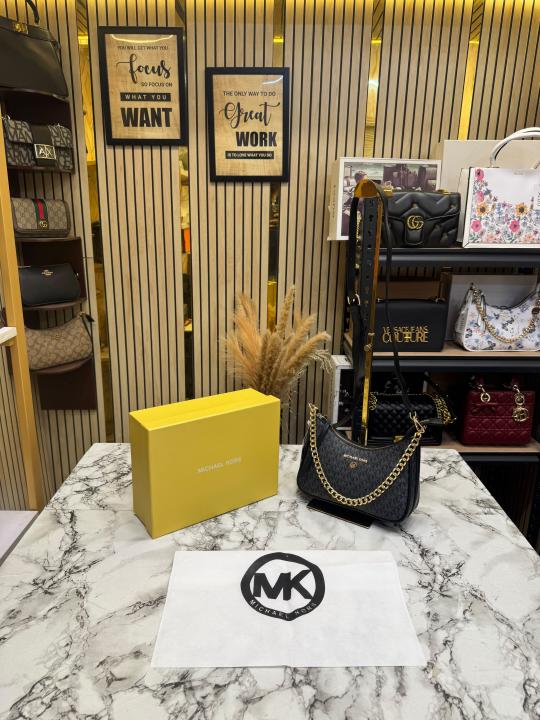 MK-Inspired Charm Shoulder Bag With Box And Dust Bag (Black) Secondary image