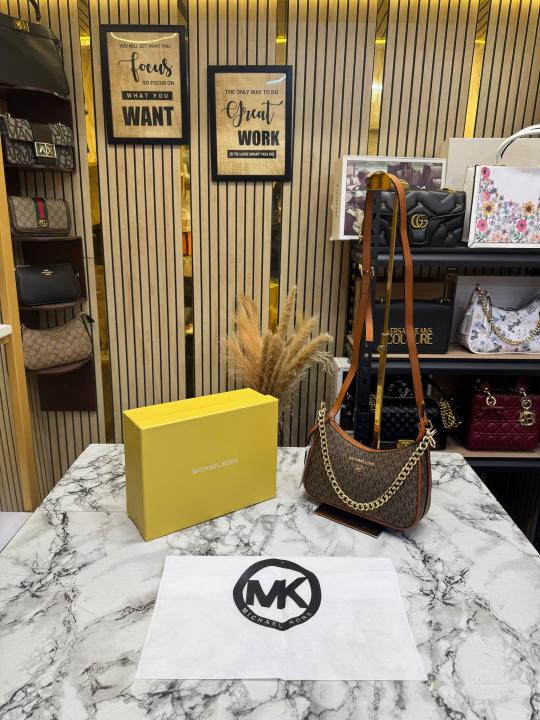 MK-Inspired Charm Shoulder Bag With Box And Dust Bag (Coffee) Secondary image