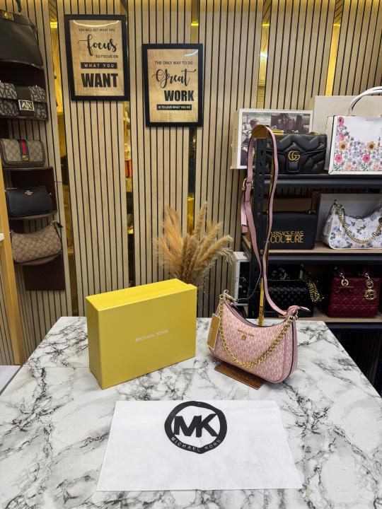 MK-Inspired Charm Shoulder Bag With Box And Dust Bag (Pink) Secondary image