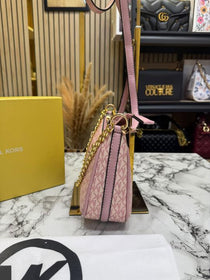 MK-Inspired Charm Shoulder Bag With Box And Dust Bag (Pink)