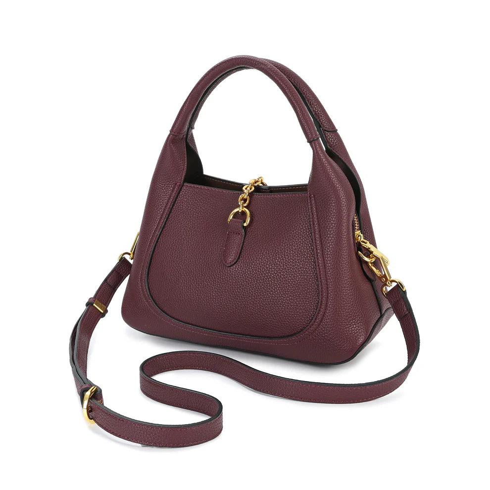 G-Inspired Softbit Medium Top Handle Bag With Double Box And Dust Bag (Maroon) Secondary image