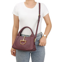 G-Inspired Softbit Medium Top Handle Bag With Double Box And Dust Bag (Maroon)