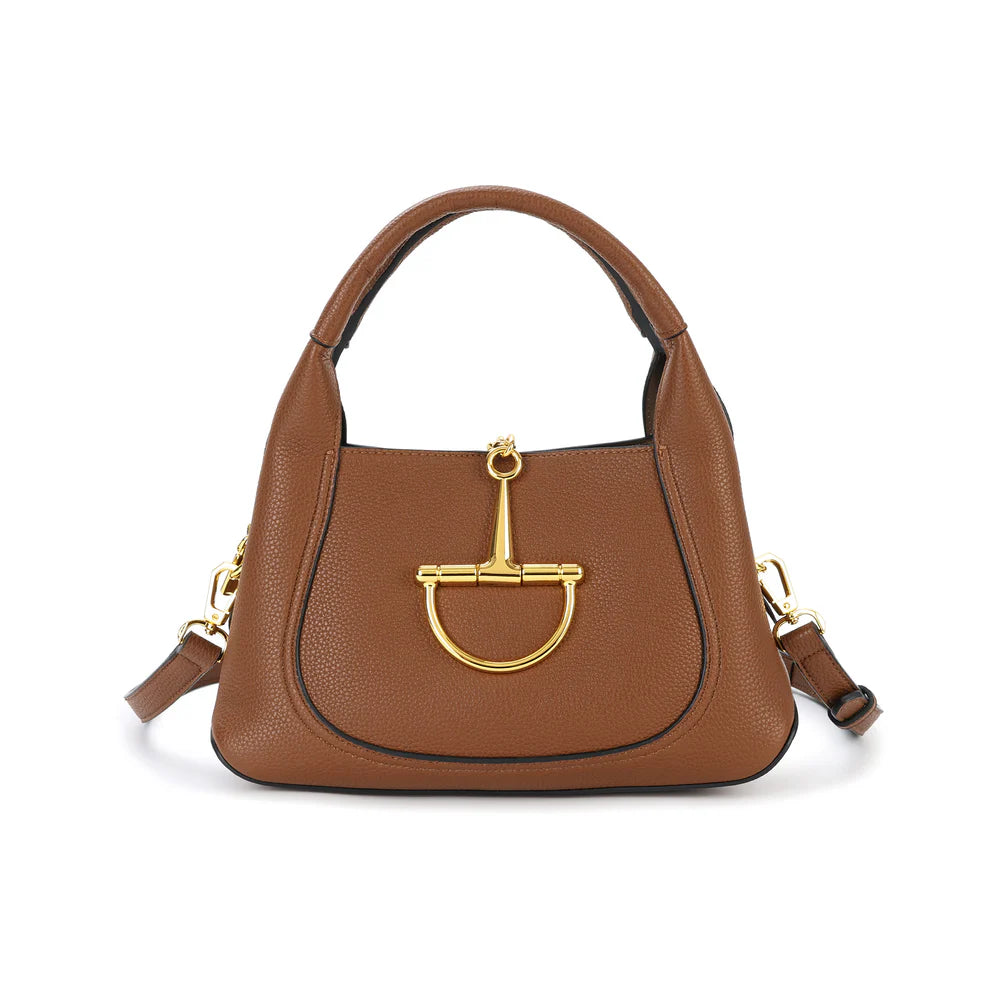 G-Inspired Softbit Medium Top Handle Bag With Double Box And Dust Bag (Brown) Main image