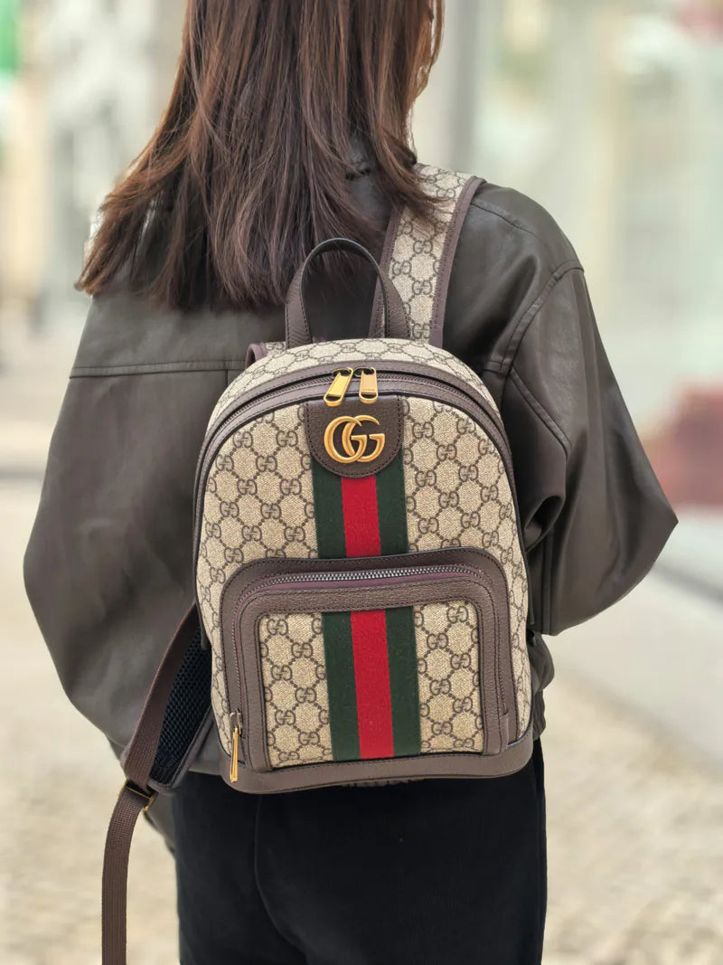 G-inspired Ophidia GG Printed Backpack With Dust Bag (Brown) Secondary image