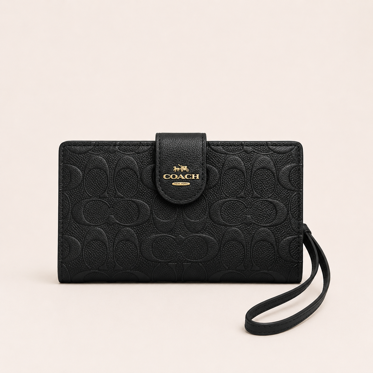 C-Inspired Premium Two Fold Wallet With Box (Black Embossed)