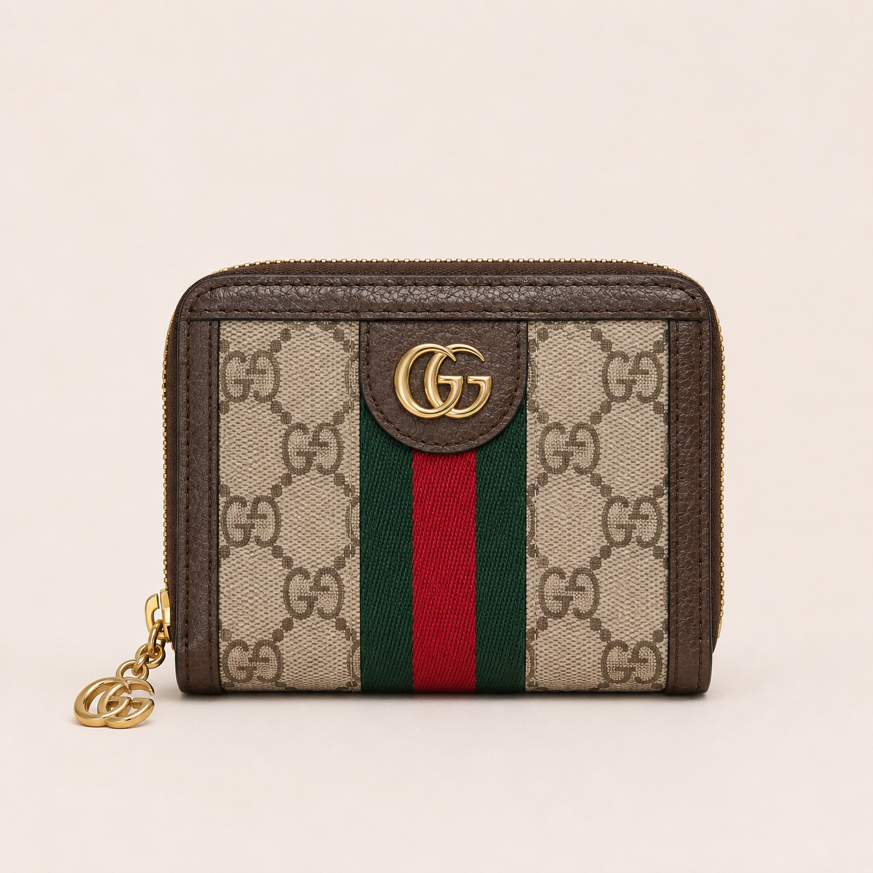 G-Inspired GG Supreme Canvas Ophidia Mini Wallet With Stripe Including Box (coffee)