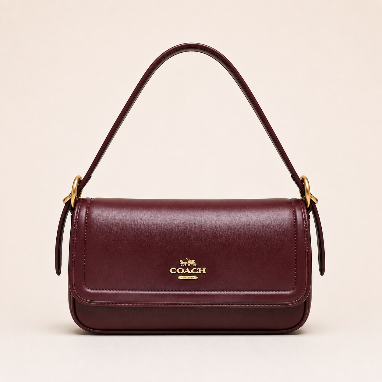 C-Inspired Etta Flap Crossbody Bag With Box And Dust Bag (Wine)