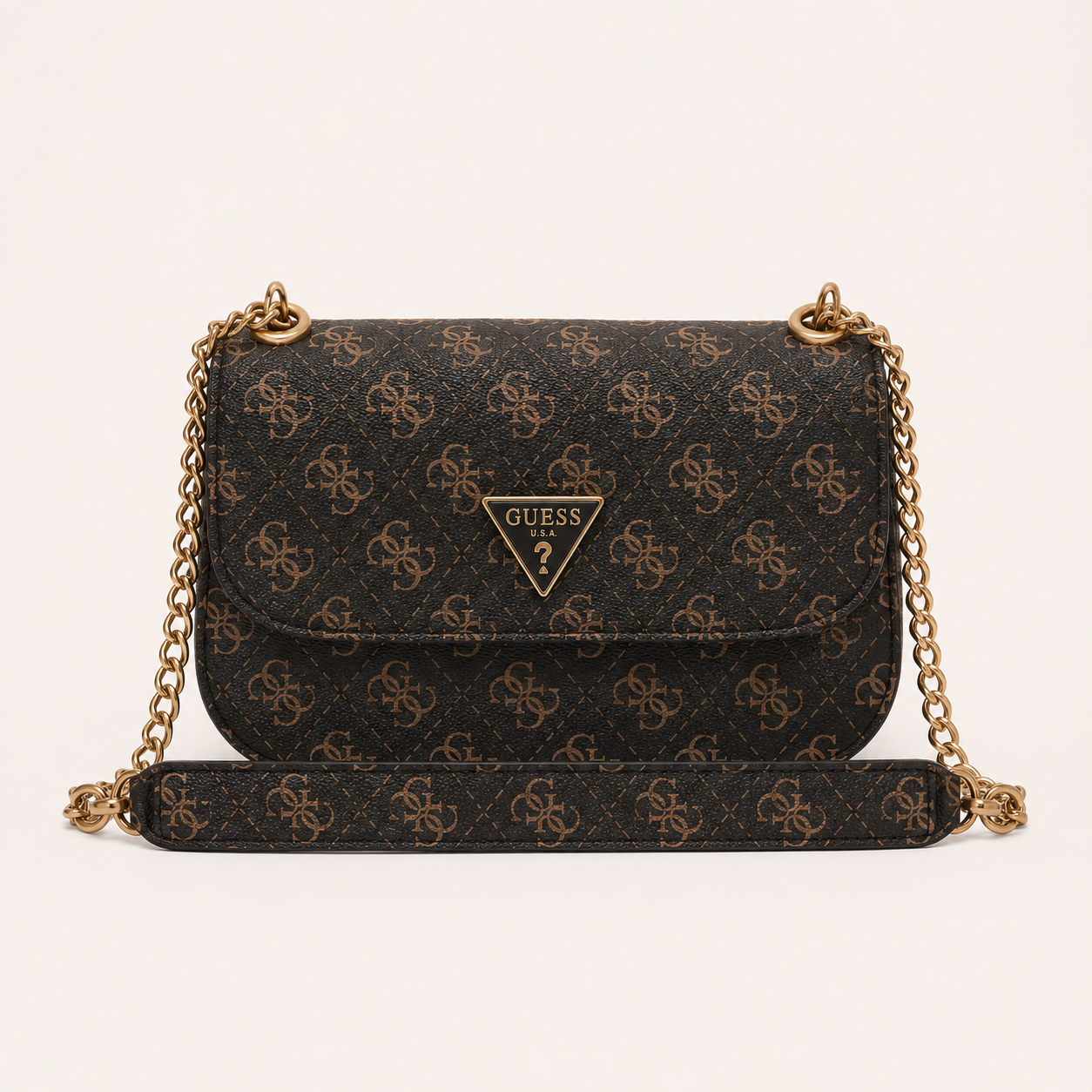 Guess-Inspired Noelle Crossbody Camera Bag With Box And Dust Bag (Brown)