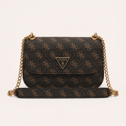 Guess-Inspired Noelle Crossbody Camera Bag With Box And Dust Bag (Brown)