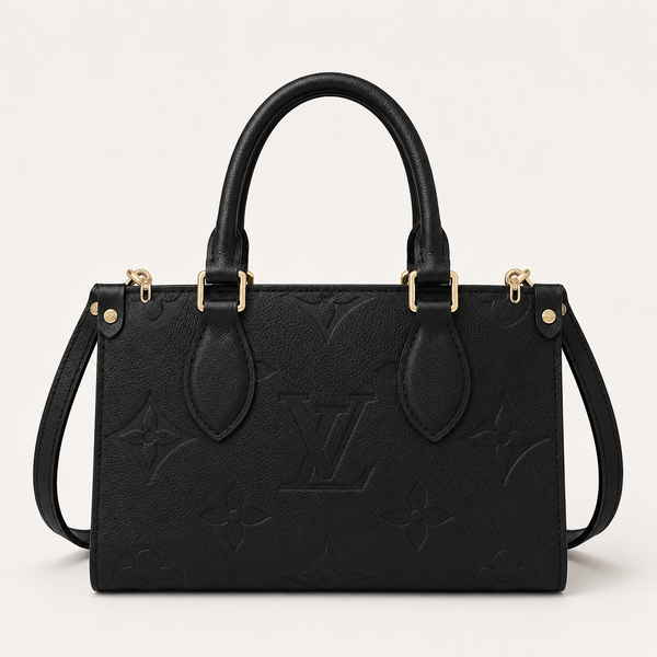 LV-Inspired On The Go East West Monogram Handbag With Double Box Packaging (Black)
