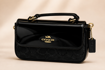 C-Inspired Hailey Bold Signature Crossbody Bag With Box And Dust Bag (Black)