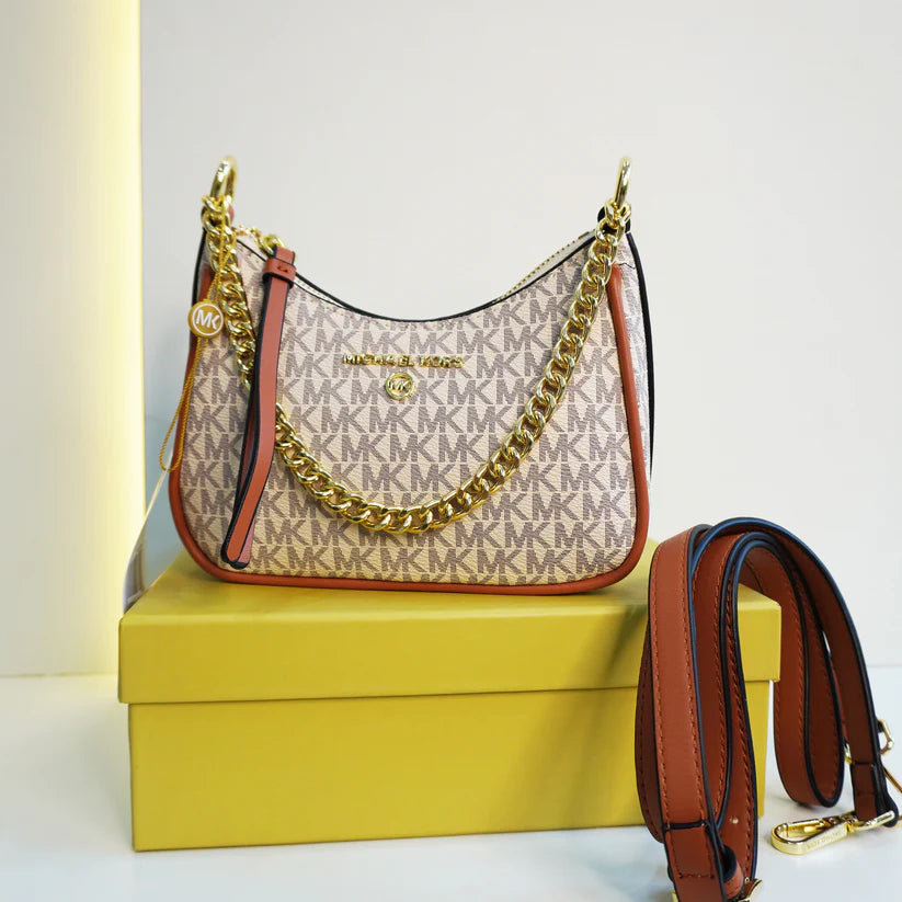 MK-Inspired Charm Shoulder Bag With Box And Dust Bag (Beige) Main image