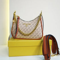 MK-Inspired Charm Shoulder Bag With Box And Dust Bag (Beige)